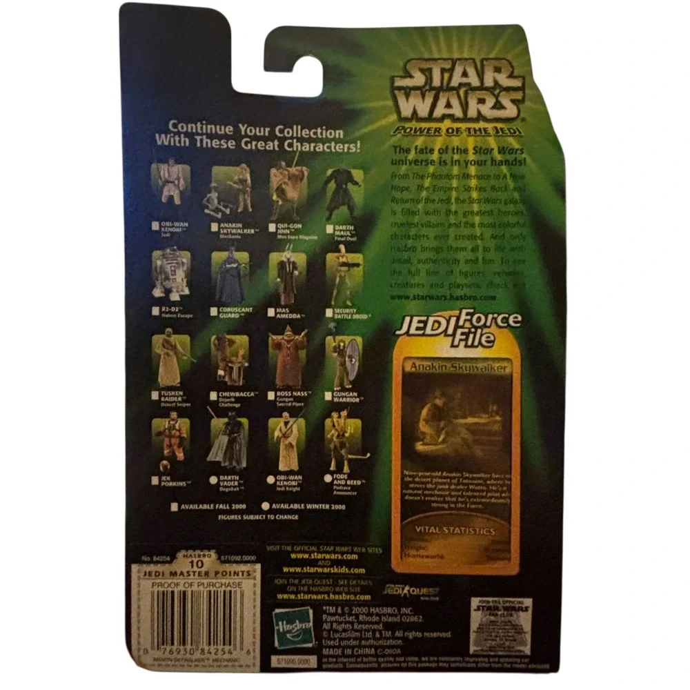 Star Wars Power of the Jedi Anakin Skywalker Mechanic Action Figure New‎
